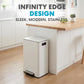 Simpli-Magic 13 Gallon / 50L Step Trash Can, Infinity Edge, Cloud Dancer