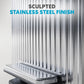SIMPLI-MAGIC 13 Gallon/50 Liter Silver Trash Can Fluted Edge
