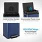 50 Liter / 13.2 Gallon Soft-Close, Smudge Resistant Trash Can with Foot Pedal and Built in Filter- Blue