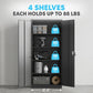 SIMPLI-MAGIC Metal Garage Storage Cabinet with Lock, Tall Tool Organizer Steel Locker, 4 Adjustable Shelves for Home, Office, Warehouse, Garage, Black