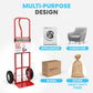 SIMPLI-MAGIC Steel Pneumatic Hand Truck Dolly, 600LBS – Convertible Heavy-Duty Moving Dolly Cart with 10" Wheels – Stable, Smooth Movement, Premium American Red Finish