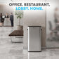SIMPLI-MAGIC 70 Liter / 18.5 Gallon Soft-Close, Smudge Resistant Open Top Trash Can with Stainless Steel, Sleek Finish