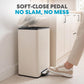 SIMPLI-MAGIC 13 Gallon/50 Liter Cream Trash Can Fluted Edge