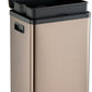 SIMPLI-MAGIC 13 Gallon/50 Liter Kitchen Trash Can, Stainless Steel Step-On Garbage Bin with Side Handles, Built-In Odor Filter Holder & Removable Inner Bucket for Kitchen & Office & Bedroom, Rose Gold