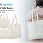 Simpli-Magic Canvas Tote Bags, (Size: 13" x 15" - Case of 150 Bags) with Bottom Gusset for Crafts, Shopping, Groceries, Books, Beach, Diaper Bag & Much More, 13" x 15", Natural