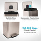 SIMPLI-Magic 13.2 Gallon/50 Liter, Kitchen Trash Can, Stainless Steel, Step-On Garbage Bin with Removable Inner Bucket for Kitchen, Office, and Bedroom, Rose Gold