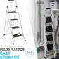 Simpli-Magic 4 Step Ladder 2 Pack, Folding Step Stool for Adults, Tested to 800 lb, Wide Anti-Slip Steps, Steel Frame, White
