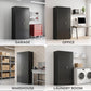 SIMPLI-MAGIC Metal Garage Storage Cabinet with Lock, Tall Tool Organizer Steel Locker, 4 Adjustable Shelves for Home, Office, Warehouse, Garage, Black