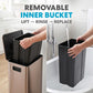 Simpli-Magic 13 Gallon / 50L Step Trash Can, Infinity Edge, Rose Gold