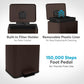 SIMPLI-MAGIC 50 Liter / 13.2 Gallon Soft-Close, Smudge Resistant Trash Can with Foot Pedal and Built in Filter- Brown