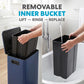 Simpli-Magic 13 Gallon / 50L Step Trash Can, Infinity Edge, Blue