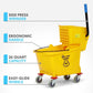 SIMPLI-Magic Side Press Wringer Commercial Mop Bucket on Wheels, 2-Pack, 26 Quart, Yellow, Polyethylene