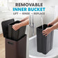 Simpli-Magic 13 Gallon / 50L Step Trash Can, Infinity Edge, Brown