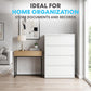 SIMPLI-MAGIC 4 Drawer Lateral Metal File Cabinet with Lock, White