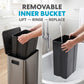 Simpli-Magic 13 Gallon / 50L Step Trash Can, Infinity Edge, Black