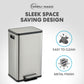 SIMPLI-MAGIC 50 Liter / 13.2 Gallon Soft-Close, Smudge Resistant Trash Can with Foot Pedal and Built in Filter- Stainless Steel, Sleek Finish