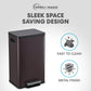 50 Liter / 13.2 Gallon Soft-Close, Smudge Resistant Trash Can with Foot Pedal and Built in Filter- Brown