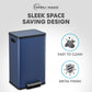 50 Liter / 13.2 Gallon Soft-Close, Smudge Resistant Trash Can with Foot Pedal and Built in Filter- Blue