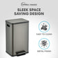SIMPLI-MAGIC 50 Liter / 13.2 Gallon Soft-Close, Smudge Resistant Trash Can with Foot Pedal and Built in Filter- Stainless Steel, Black Gun Metal Finish