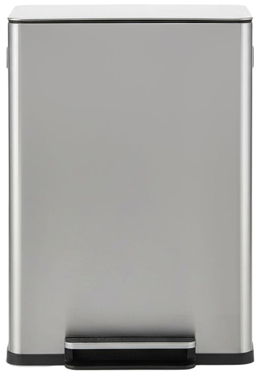 60 Liter/ 16 Gallon Infinity Step Trash Can with Soft-Close Single Infinity Lid, Stainless Steel Finish