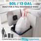 SIMPLI-MAGIC 13 Gallon/50 Liter Silver Trash Can Fluted Edge