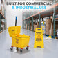 SIMPLI-Magic Side Press Wringer Commercial Mop Bucket on Wheels, 2-Pack, 26 Quart, Yellow, Polyethylene