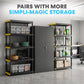 SIMPLI-MAGIC Metal Garage Storage Cabinet with Lock, Tall Tool Organizer Steel Locker, 4 Adjustable Shelves for Home, Office, Warehouse, Garage, Black