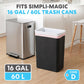 SIMPLI-MAGIC 16 Gallon / 60 Liter Trash Liner (Code D), Tear-Resistant Trash Bags for Kitchen, Office, Bathroom, and Bedroom Trash Cans, 60 pack