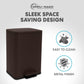 SIMPLI-Magic 13.2 Gallon/50 Liter, Kitchen Trash Can, Stainless Steel, Step-On Garbage Bin with Removable Inner Bucket for Kitchen, Office, and Bedroom, Brown