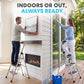 Simpli-Magic 3 Step Ladder 2 Pack, Folding Step Stool for Adults, Tested to 800 lb, Wide Anti-Slip Steps, Steel Frame, White