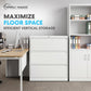 SIMPLI-MAGIC 3 Drawer Vertical Metal File Cabinet with Lock, White
