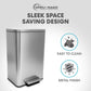 SIMPLI-Magic 13.2 Gallon/50 Liter, Kitchen Trash Can, Stainless Steel, Step-On Garbage Bin with Removable Inner Bucket for Kitchen, Office, and Bedroom
