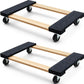 Simpli-Magic 30 in. x 18 in. Hardwood Furniture Moving Wooden Dolly Swivel Casters Mover Dollies 2,000 lbs. Capacity, Two Pack