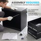 SIMPLI-MAGIC 4 Drawer Lateral Metal File Cabinet with Lock, Black