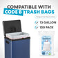 50 Liter / 13.2 Gallon Soft-Close, Smudge Resistant Trash Can with Foot Pedal and Built in Filter- Blue