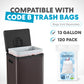 50 Liter / 13.2 Gallon Soft-Close, Smudge Resistant Trash Can with Foot Pedal and Built in Filter- Brown