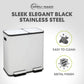 SIMPLI-MAGIC 70 Liter / 18.5 Gallon Dual Compartment Recycling Trash Can – Hands-Free Kitchen Step Bin with Soft-Close Lid, Odor Filter, Stainless Steel Foot Pedal, Black Finish (40L + 30L), White