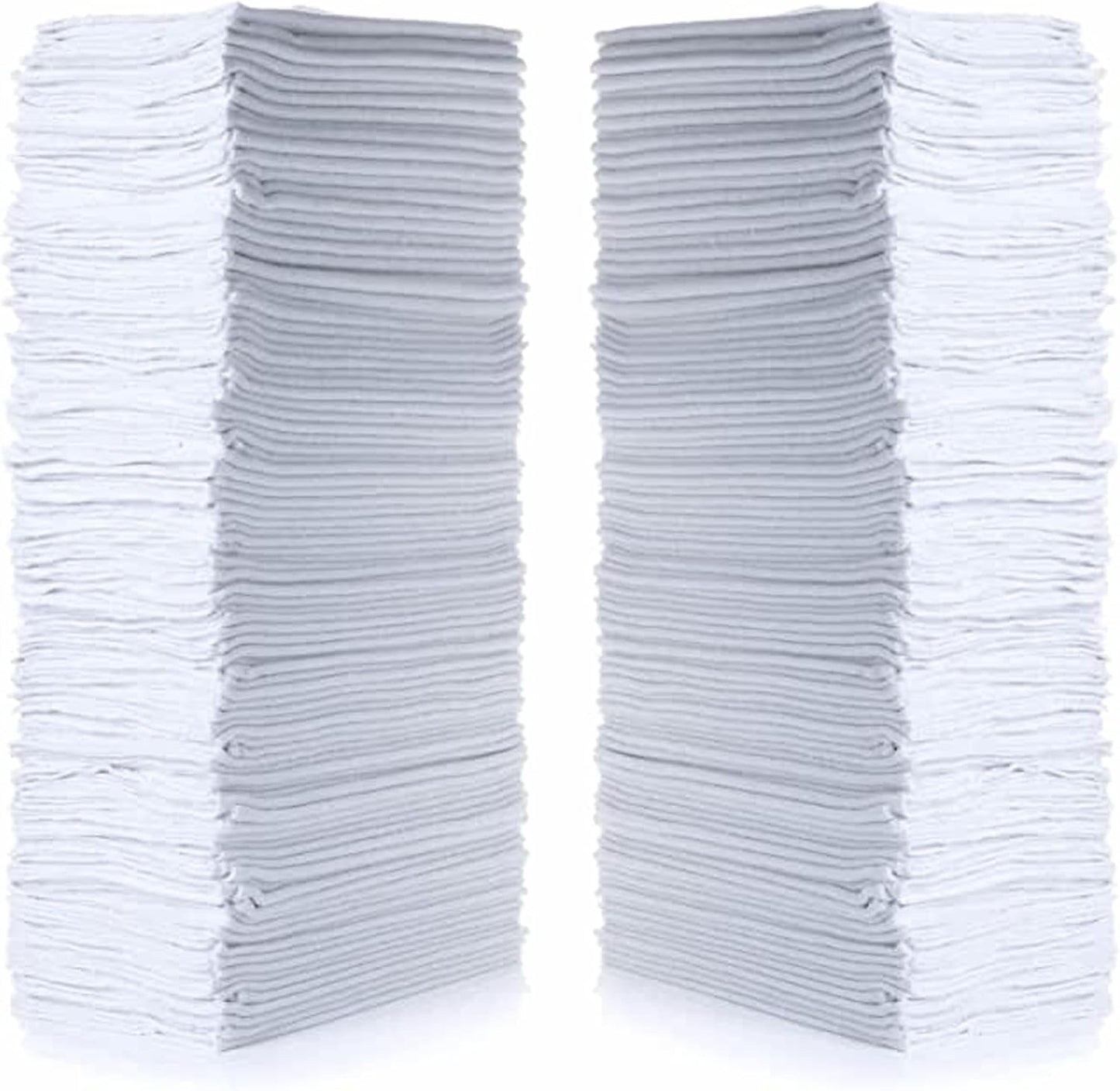 Simpli-Magic Cotton Shop Towels 14"x12" (145 Pack) – Reusable Cleaning Shop Rags for Automobiles, Industries, Garage and Homes (White)
