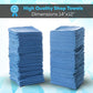 SIMPLI-MAGIC Cotton Shop Towels 14"x12" (150 Pack) – Reusable Cleaning Shop Rags for Automobiles, Industries, Garage and Homes (Blue)