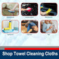 SIMPLI-MAGIC Cotton Shop Towels 14"x12" (150 Pack) – Reusable Cleaning Shop Rags for Automobiles, Industries, Garage and Homes (Blue)