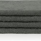 Simpli-Magic Bath Towel Set, 2 Bath Towels, 2 Hand Towels, and 4 Washcloths (8 Piece Set), Ring Spun Cotton Highly Absorbent Towels for Bathroom, Shower Towel (Gray)