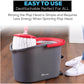 Simpli-Magic Spin Mop and Bucket with Wringer Set, Mop Bucket Cleaning System with Foot Pedal, 3 Microfiber Mop Heads, New Generation with More Spin Cycles