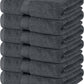 SIMPLI-MAGIC Premium Soft Bath Towels 24"x46", 550 GSM – 100% Cotton Bathroom Towel Set of 6 – Highly Absorbent & Quick-Dry Shower Towels for Pool, Spa & Gym (Gray)