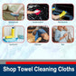SIMPLI-MAGIC Premium Cotton Shop Towels 14"x12" (100 Pack) – Reusable Cleaning Shop Rags for Automobiles, Industries, Garage and Homes (Blue)