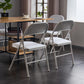 Simpli-Magic 6 Pack White Padded Folding Chairs with Cushion – Durable Metal Foldable Chairs for for Indoor Outdoor Weddings, Parties, Backyard & Office Events