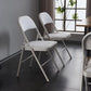 Simpli-Magic 6 Pack White Padded Folding Chairs with Cushion – Durable Metal Foldable Chairs for for Indoor Outdoor Weddings, Parties, Backyard & Office Events