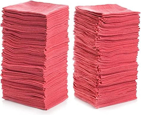 Simpli-Magic Commercial Grade Shop Towels, Pack of 500, Red