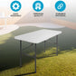 SIMPLI-MAGIC 4ft Portable Plastic Folding Table – 17% Thicker than Others – Indoor & Outdoor Heavy-Duty Foldable Utility Table w/Handle for Party & Camping (White)