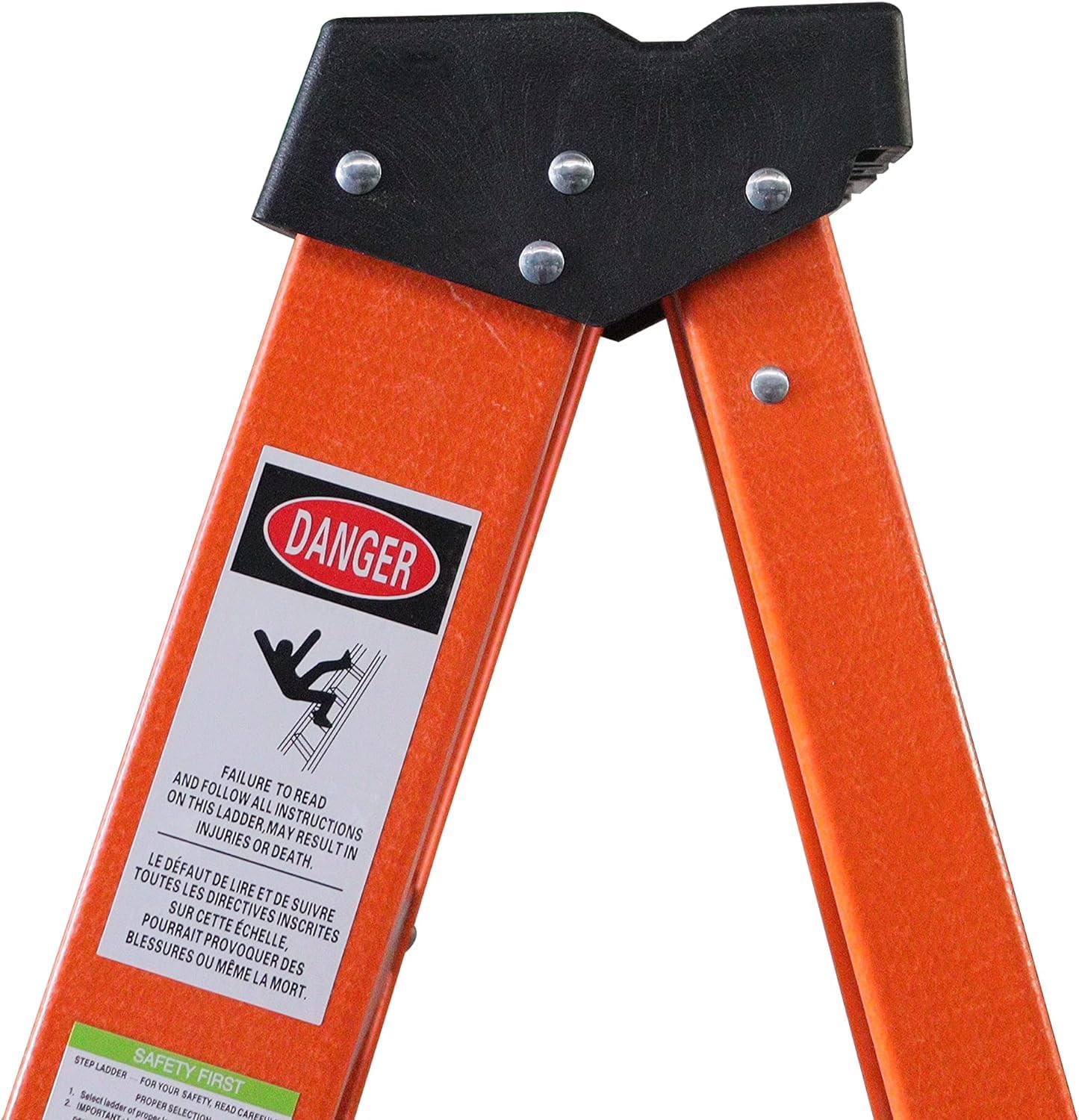 8-Foot Fiberglass Step Ladder, 250 LBS Capacity – 2024 Upgraded, Anti-Slip Rubber Feet, Lightweight & Durable Ladder for Home, Garage & Construction