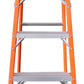 SIMPLI-MAGIC 6-Foot Fiberglass Step Ladder, 250 LBS Capacity – 2024 Upgraded, Anti-Slip Rubber Feet, Lightweight & Durable Ladder for Home, Garage & Construction – Meets ANSI Requirements